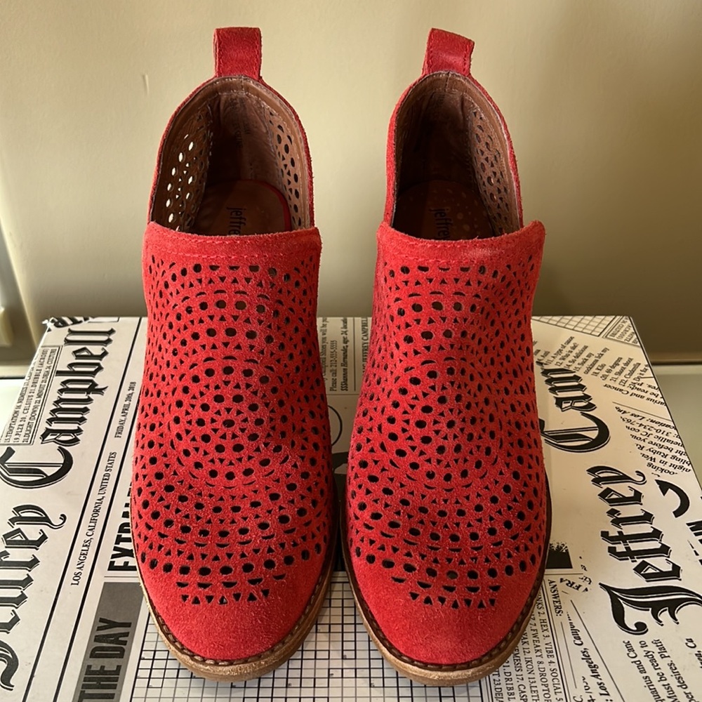 Jeffery Campbell Red Rosalee Booties